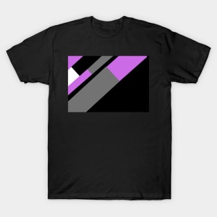 Purple, White, Grey, and Black pattern T-Shirt